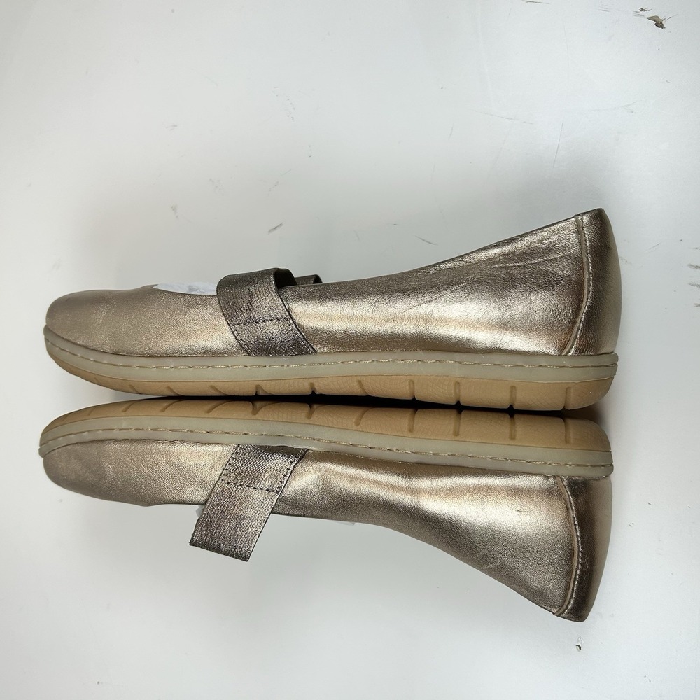 B.O.C. Mary Jane Whimsy Kawaii Gold Metallic Women's Sz 9.5M Comfort Flats Shiny - Picture 4 of 10